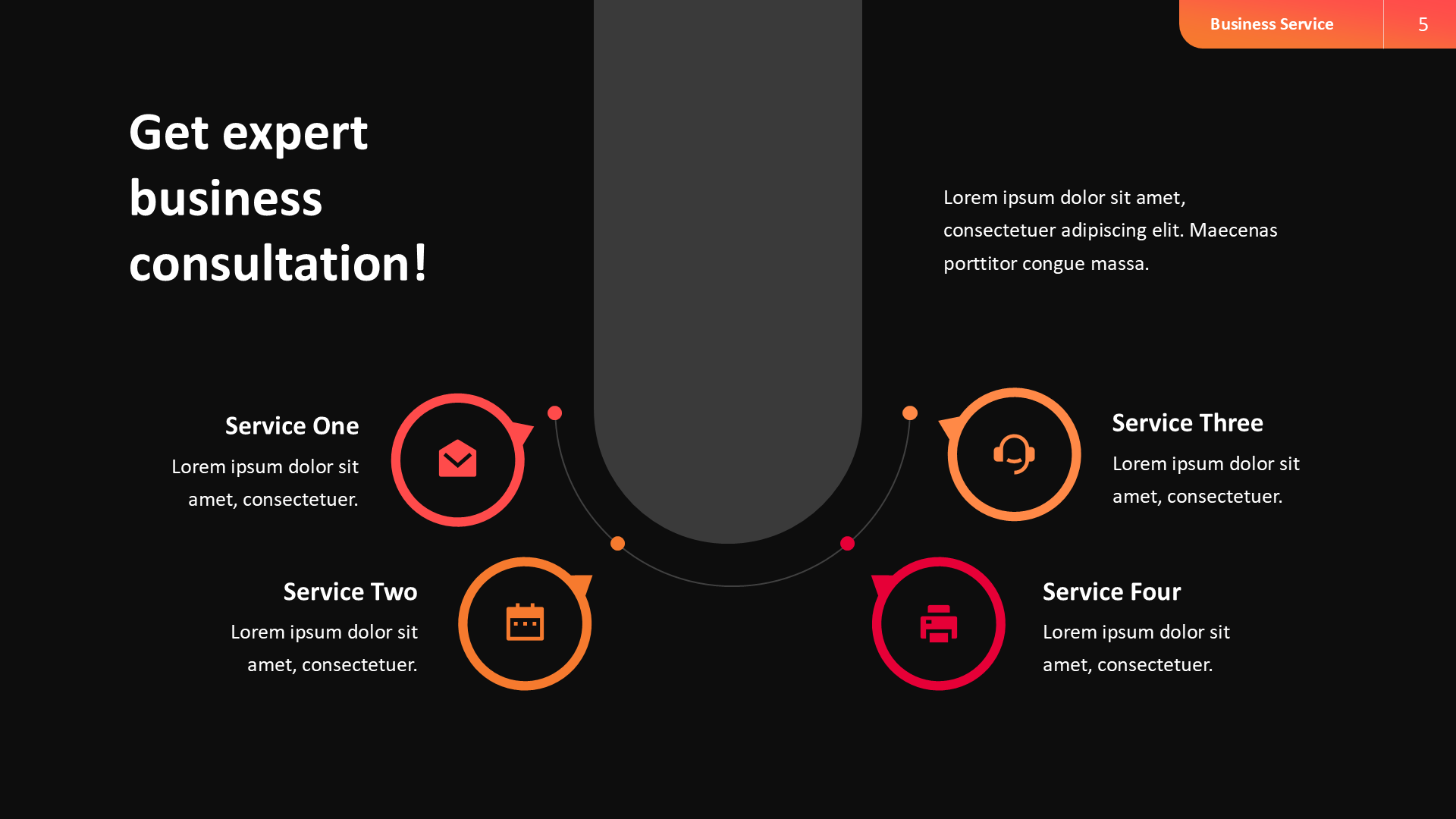 Service Business - Dark (no Image) slide 5